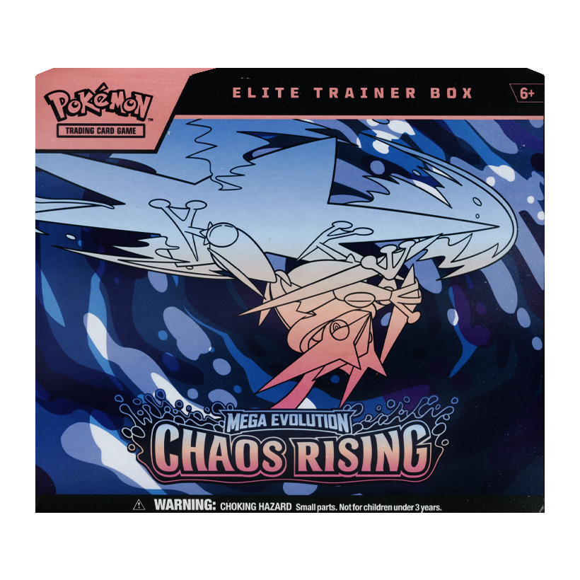 Картки Коллекционная Игра Pokemon Mega Evolution Chaos Rising - Elite Trainer Box - Retromagaz