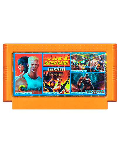 Сборник Игр RMC Famicom Dendy Contra, Super Contra (2), Contra Force (3, 6), Mars TTL-6129 Английская Версия Только Картридж Новый - Retromagaz