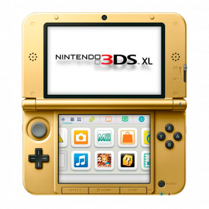 Консоль Nintendo 3DS XL The Legend of Zelda: A Link Between Worlds Limited Edition Модифицированная 32GB Gold Black + 10 Встроенных Игр Б/У
