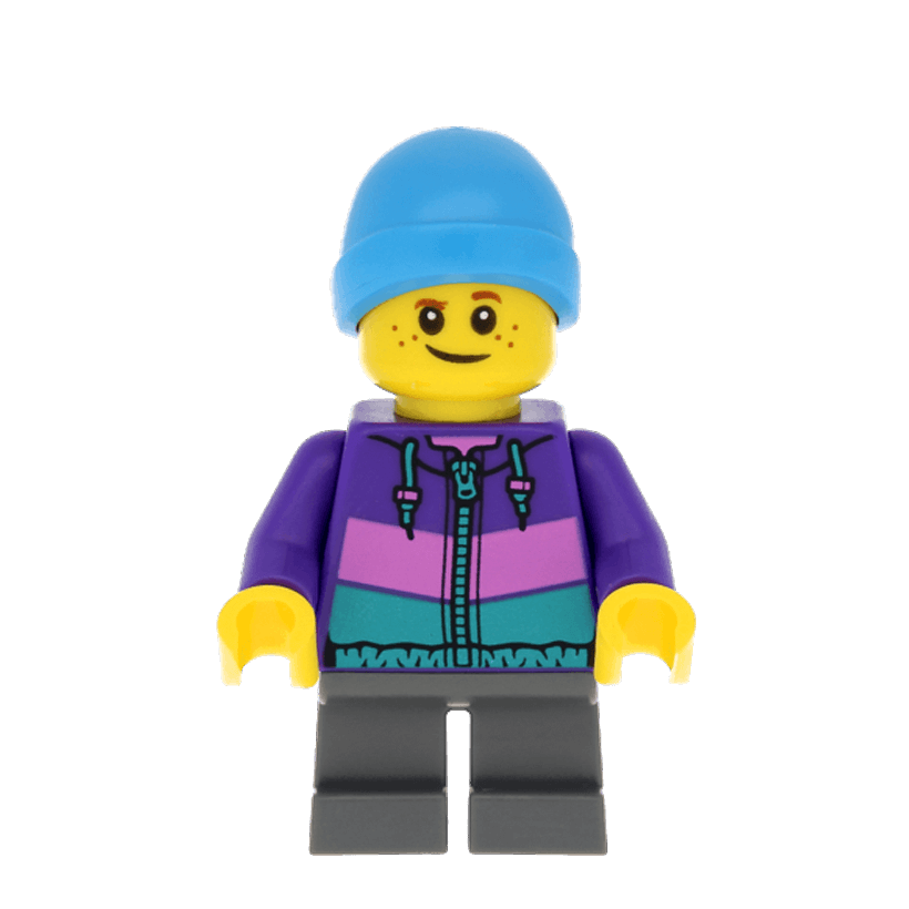 Фигурка Lego Recreation 973pb3163 Boy Dark Purple Jacket City cty1081 1 Б/У - Retromagaz