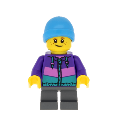 Фігурка Lego Recreation 973pb3163 Boy Dark Purple Jacket City cty1081 1 Б/У - Retromagaz
