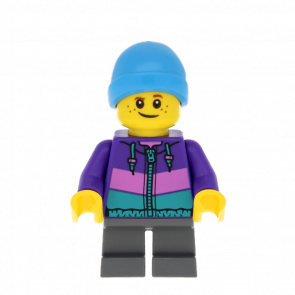Фігурка Lego Recreation 973pb3163 Boy Dark Purple Jacket City cty1081 1 Б/У