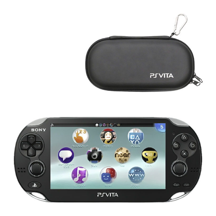 Набор Консоль Sony PlayStation Vita Модифицированная 32GB Black Б/У  + Чехол Твердый RMC Новый - Retromagaz