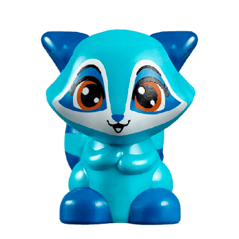 Фигурка Lego Земля Raccoon Whisker Haven Tales Medium Azure Body and Striped Tail Dark Orange Eyes Animals 24207pb01 6134411 Blue Б/У - Retromagaz
