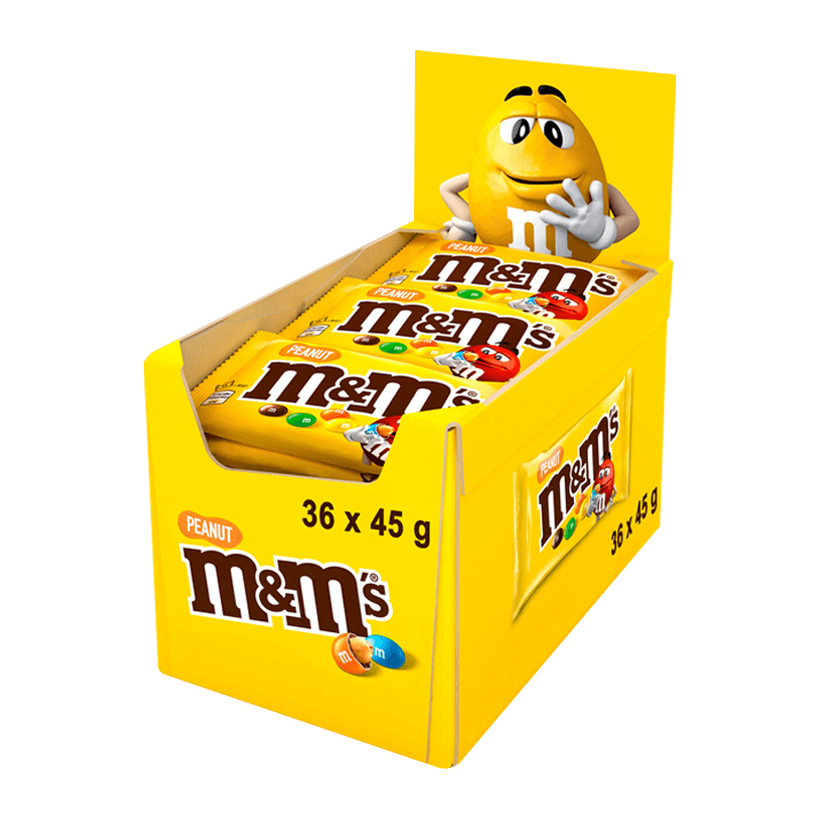 Набор Драже M&M's 36шт с Арахисом 45g - Retromagaz