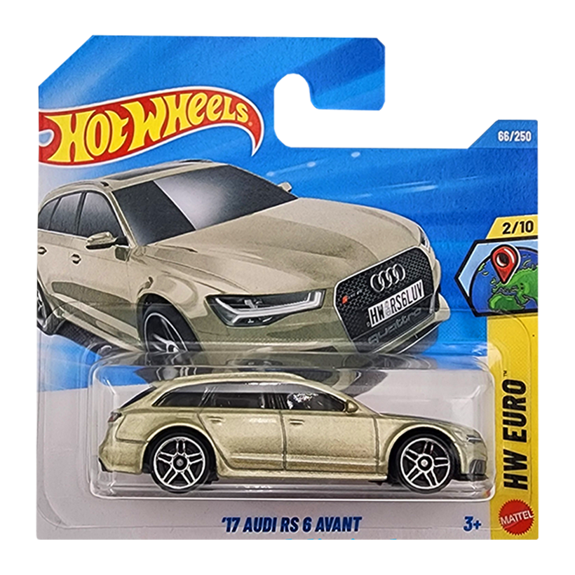 Машинка Базова Hot Wheels '17 Audi RS 6 Avant HW Euro 1:64 JJK90 Grey - Retromagaz