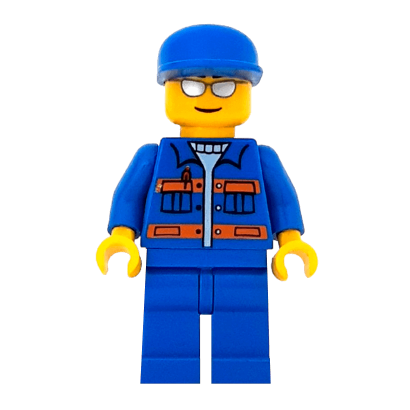Фігурка Lego 973pb0551 Blue Cap Silver Sunglasses City Construction cty0148 1 Б/У - Retromagaz