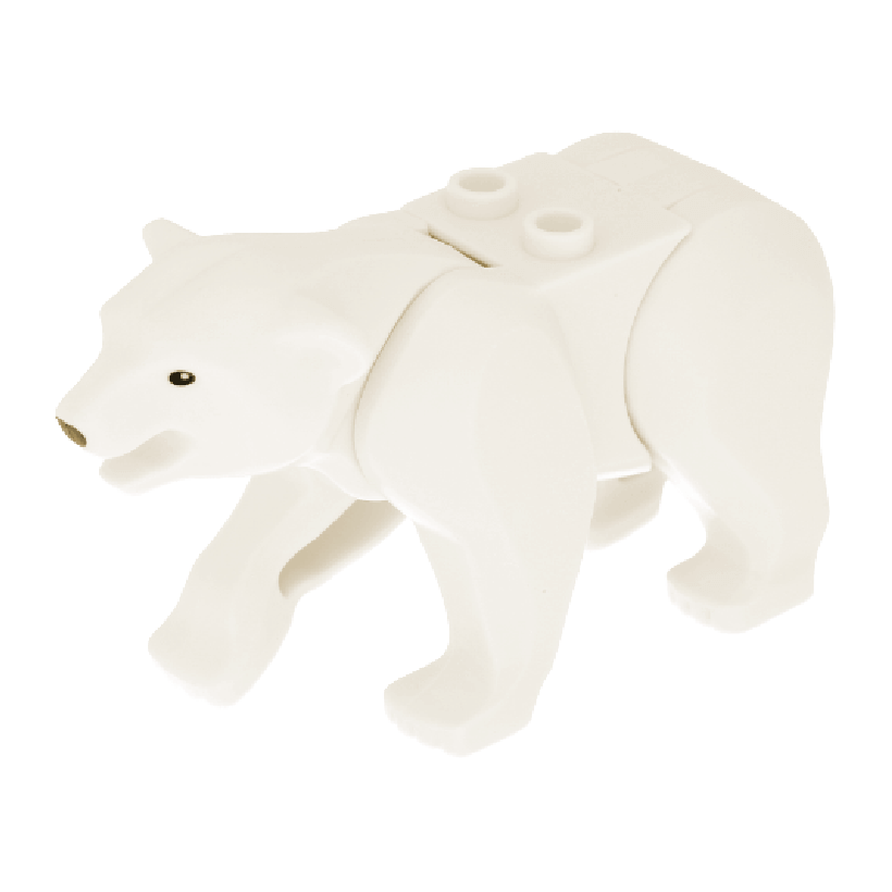 Фігурка Lego Земля Bear with 2 Studs on Back Animals 98295c01pb01 98294c01pb01 6063332 6227046 White Б/У - Retromagaz