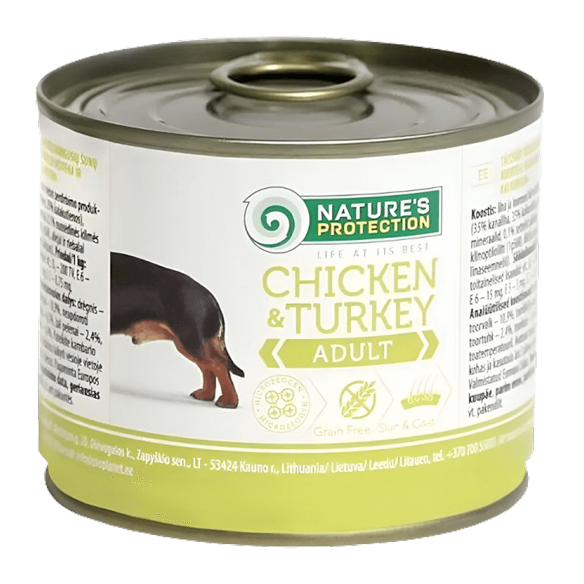 Влажный Корм Nature's Protection для Собак Nature's Protection Adult Курица и Индейка 200g - Retromagaz