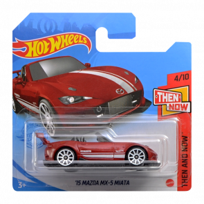 Машинка Базовая Hot Wheels '15 Mazda MX-5 Miata Then and Now 1:64 GTB35 Red