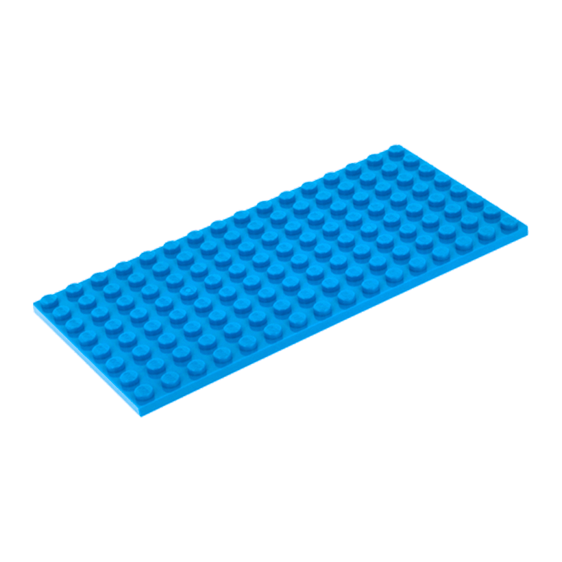 Пластина Lego Звичайна 8 x 16 92438 6306028 Dark Azure Б/У - Retromagaz