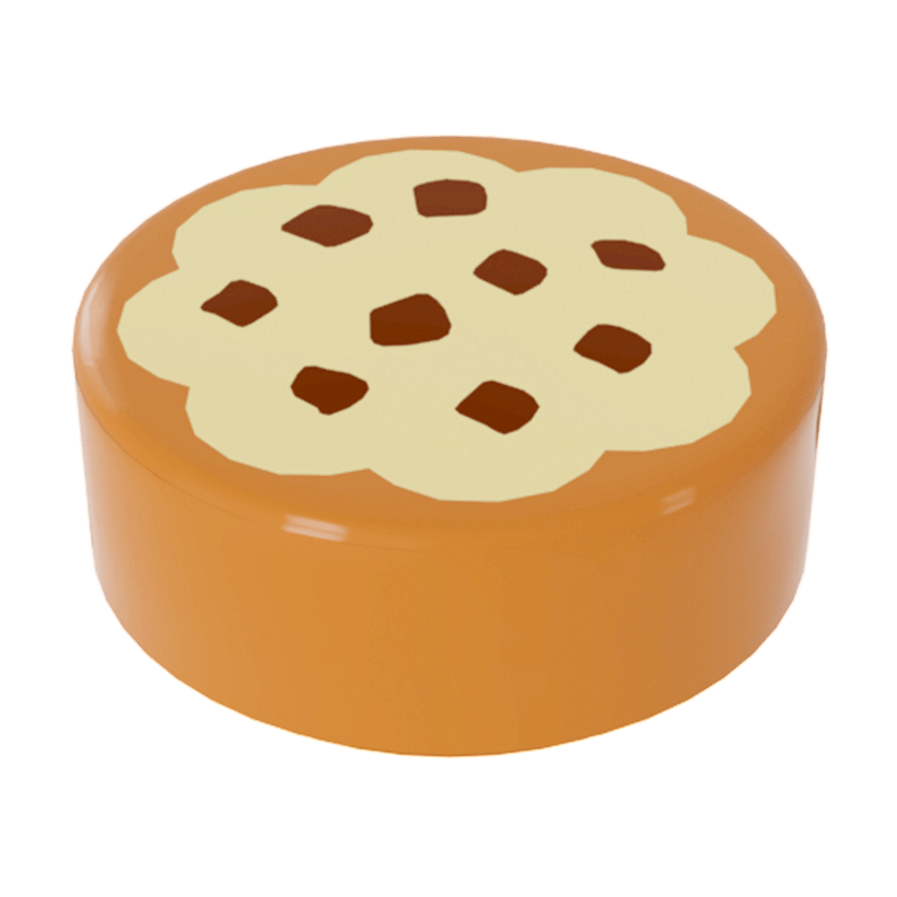 Плитка 10шт Lego Круглая Декоративная Cookie Tan Frosting and Chocolate Sprinkles Pattern 1 x 1 98138pb014 35381pb014 6055384 6287854 Medium Nougat Б/У - Retromagaz