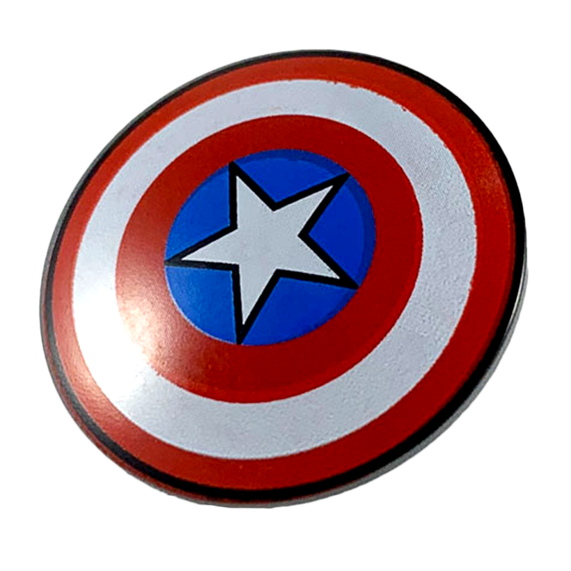 Оружие 2шт Lego Щит Circular Convex Face Captain America 75902pb13 6261471 Dark Bluish Grey Б/У - Retromagaz