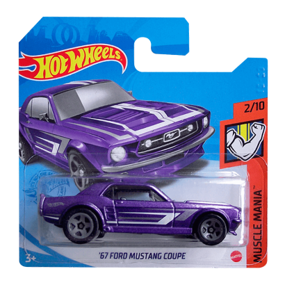Машинка Базова Hot Wheels '67 Ford Mustang Coupe Muscle Mania 1:64 GTB45 Purple - Retromagaz