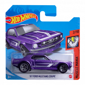 Машинка Базовая Hot Wheels '67 Ford Mustang Coupe Muscle Mania 1:64 GTB45 Purple - Retromagaz