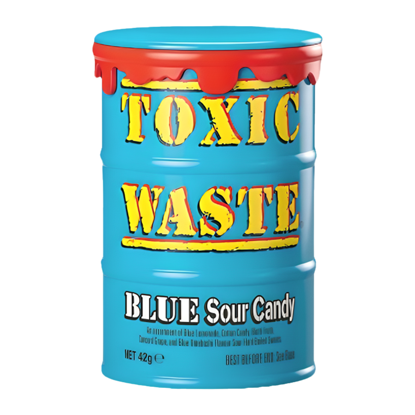 Конфеты Toxic Waste Blue Sour Candy 42g - Retromagaz
