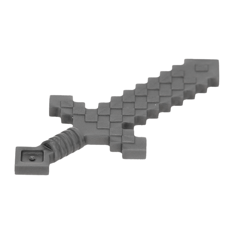 Зброя 2шт Lego Minecraft Sword Pixelated 18787 6134370 Dark Bluish Grey Б/У - Retromagaz