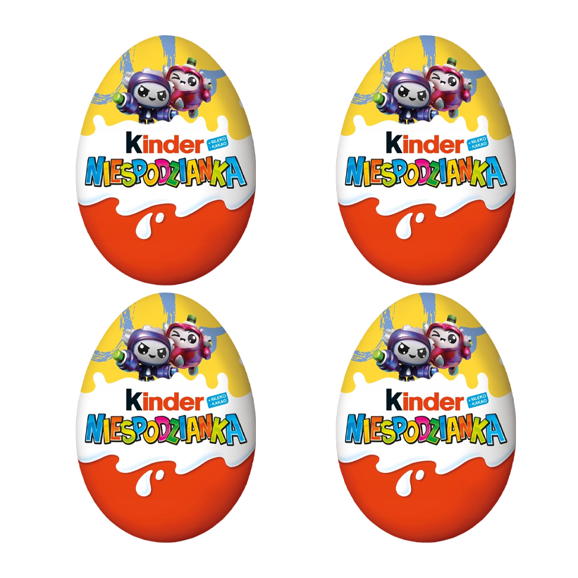 Набір Шоколадне Яйце 4шт Kinder Surprise Роботи Colorbots 20g - Retromagaz