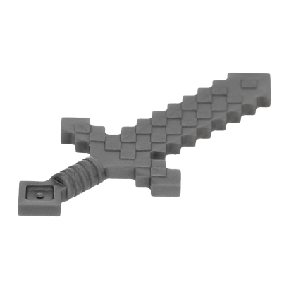 Оружие Lego Sword Pixelated Minecraft 18787 6134370 Dark Bluish Grey 2шт Б/У - Retromagaz
