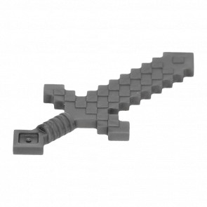 Зброя Lego Sword Pixelated Minecraft 18787 6134370 Dark Bluish Grey 2шт Б/У - Retromagaz