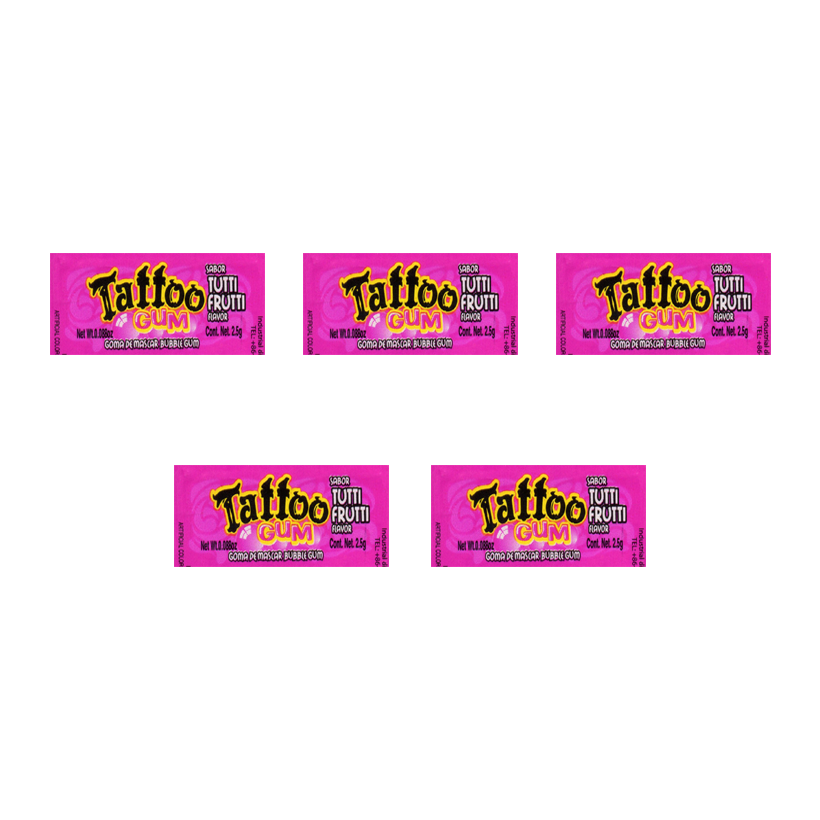 Жувальна Гумка Crazy Tattoo Gum 5шт 2,5g - Retromagaz