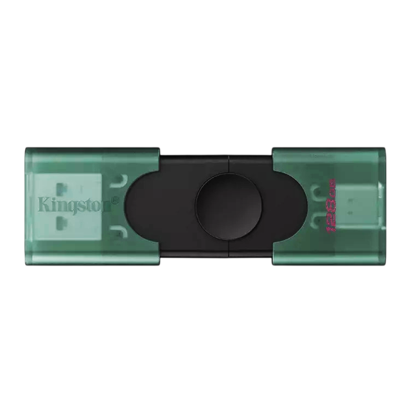 Флеш-накопичувач Kingston DataTraveler DuoG2 USB-A + USB-C 3.2 Gen1 Black/Green 128GB - Retromagaz