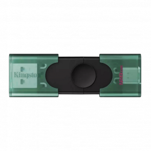 Флеш-накопичувач Kingston DataTraveler DuoG2 USB-A + USB-C 3.2 Gen1 Black/Green 128GB - Retromagaz