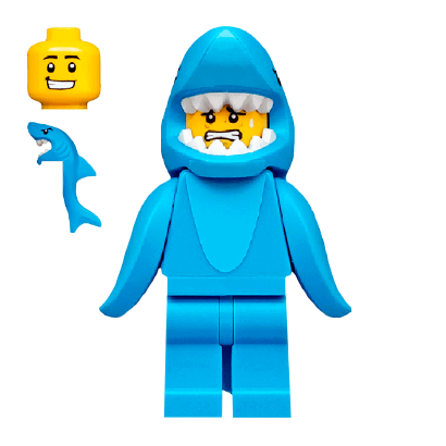 Фигурка Lego Collectible Minifigures Series 15 Shark Suit Guy col240 Б/У Хороший - Retromagaz
