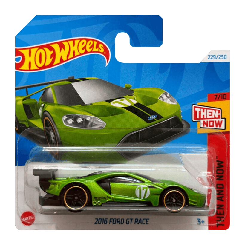 Машинка Базовая Hot Wheels 2016 Ford GT Race Then and Now 1:64 HTC71 Green - Retromagaz