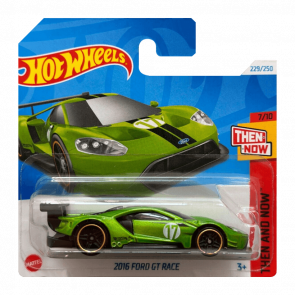 Машинка Базовая Hot Wheels 2016 Ford GT Race Then and Now 1:64 HTC71 Green