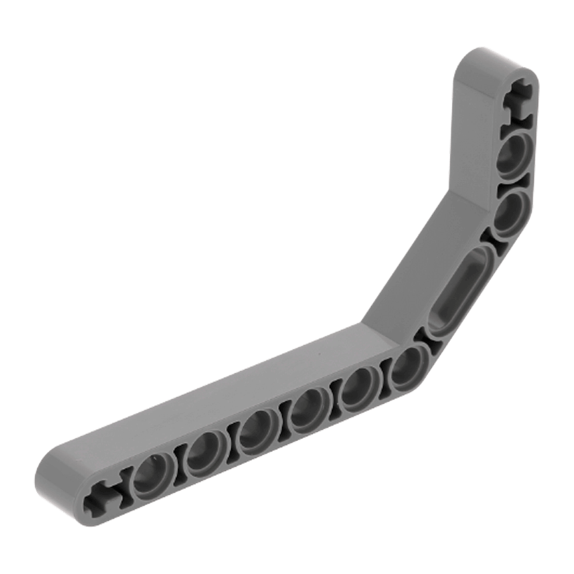 Technic 10шт Lego Балка Толстая Угловая 120 1 x 11.5 32009 41486 4210668 6271155 Dark Bluish Grey Б/У - Retromagaz