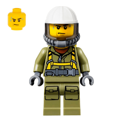Фигурка Lego City Volcano Explorers Volcano Explorer - Male Worker cty0682 1 Б/У Отличное - Retromagaz