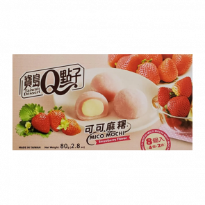 Пирожные Q Brand Мочи Cacao Strawberry Какао с Клубникой 80g - Retromagaz