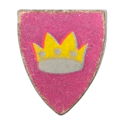 Оружие Lego Triangular with Crown on Pink Background Pattern Щит 3846pb012 Light Grey Б/У - Retromagaz