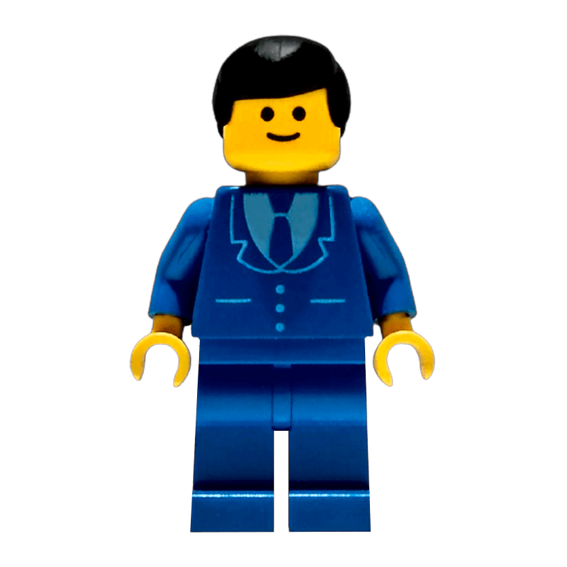 Фигурка Lego People 973p18 Suit with 3 Buttons Blue City trn027 Б/У - Retromagaz