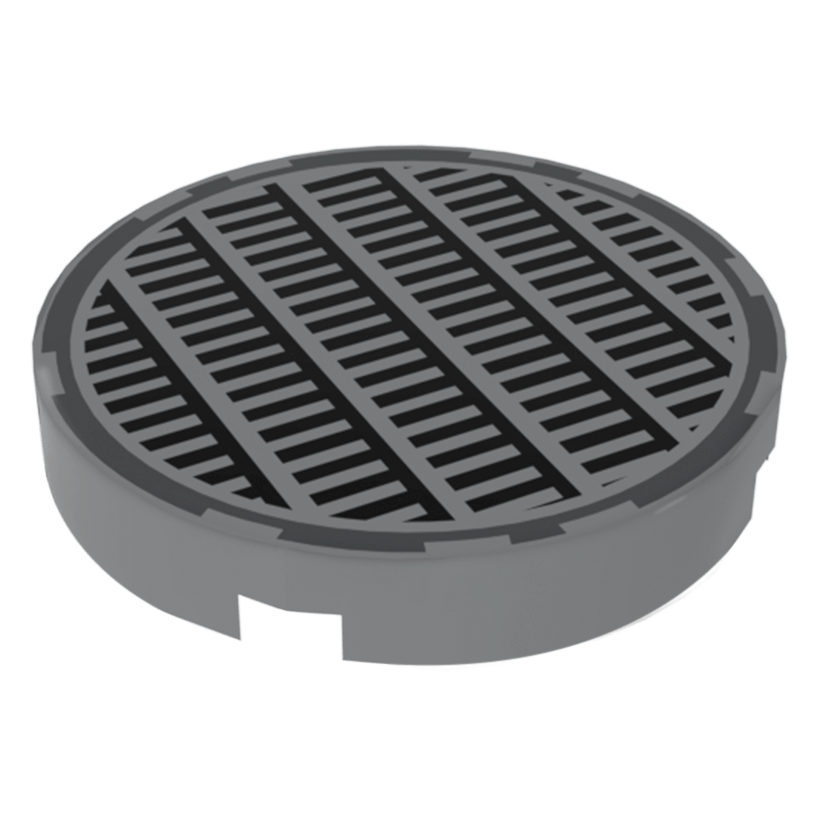 Плитка Lego Круглая Декоративная Grille Fine Mesh Pattern 2 x 2 4150ps4 14769pb003 4221881 6052204 Light Bluish Grey Б/У - Retromagaz