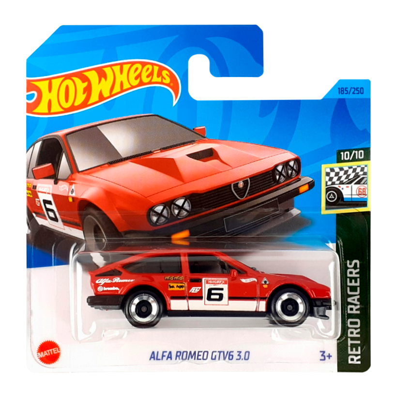 Машинка Базовая Hot Wheels Alfa Romeo GTV6 3.0 Retro Racers 1:64 HKG48 Red - Retromagaz
