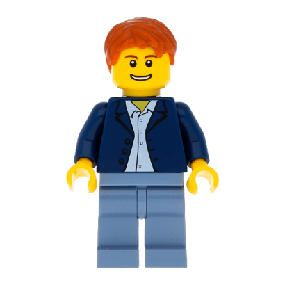 Фігурка Lego 973pb0333 Dark Blue Jacket City People cty0506 Б/У - Retromagaz
