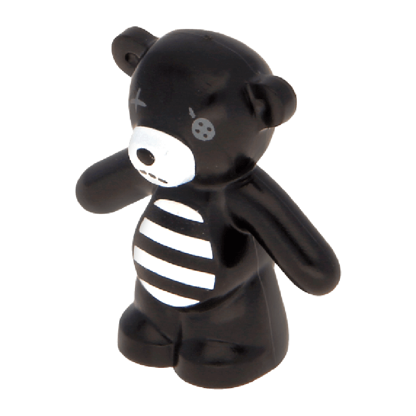 Фигурка Lego Земля Teddy Bear with Dark Bluish Gray Button Eye and White Muzzle and Striped Stomach Animals 98382pb005 6081646 Black Б/У - Retromagaz