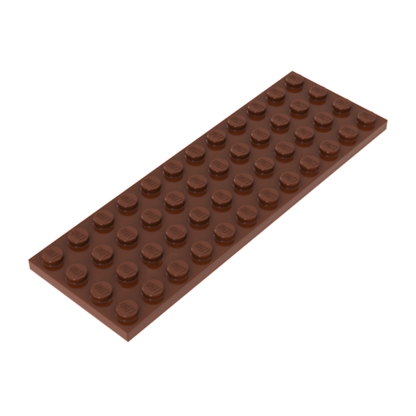 Пластина 4шт Lego Звичайна 4 x 12 3029 4225520 4566310 6065139 Reddish Brown Б/У - Retromagaz