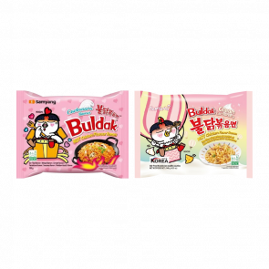 Набір Карбонара Локшина Samyang Buldak Carbonara (Курка в Соусі Карбонара) Гостра 130g  + Buldak Cream Carbonara (Карбонара з Кремом) - Retromagaz