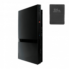 Набор Консоль Sony PlayStation 2 Slim SCPH-7xxx Chip Black Без Геймпада Б/У + Карта Памяти RMC Новый Набор Консоль Sony PlayStation 2 Slim SCPH-7xxx Chip Black Без Геймпада Б/У + Карта Памяти RMC Новый - Retromagaz