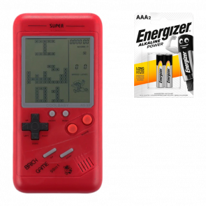 Набір Консоль RMC Tetris Brick Game 99 in 1 Red Новий + Батарейка Energizer Alk Power AAA 2шт Новий Набір Консоль RMC Tetris Brick Game 99 in 1 Red Новий + Батарейка Energizer Alk Power AAA 2шт Новий - Retromagaz