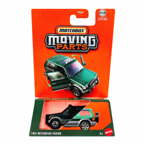 Тематична Машинка Matchbox Mitsubishi 1991 Mitsubishi Pajero Moving Parts 1:64 JHV58 Green - Retromagaz