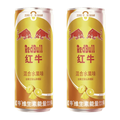 Набор Напиток Энергетический 2шт Red Bull Азійський Mixed Fruit Zero Sugar 325ml - Retromagaz
