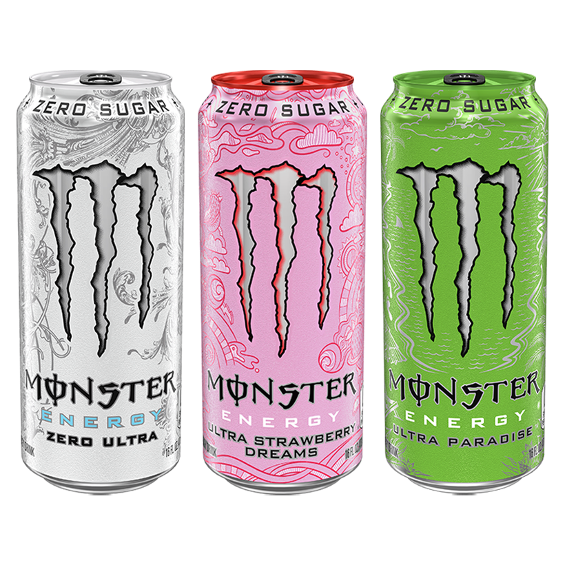 Набор Monster Ultra Bundle (Monster Energy Ultra Strawberry Dreams + Ultra Paradise + Ultra White) - Retromagaz