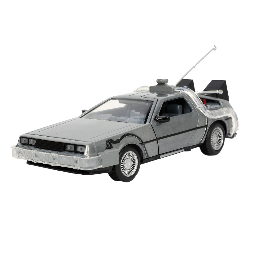 Машинка Jada Delorean DMC-12 Back to the Future 1 Time Machine 1:24 Silver - Retromagaz