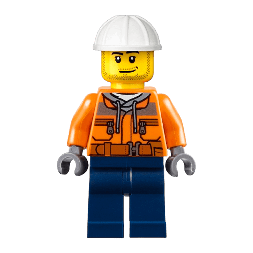 Фігурка Lego Construction 973pb1895 Worker Male Chest Pocket Zippers City cty1154 Б/У - Retromagaz