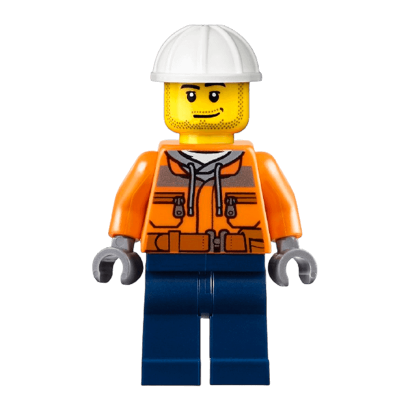 Фигурка Lego 973pb1895 Worker Male Chest Pocket Zippers City Construction cty1154 Б/У - Retromagaz