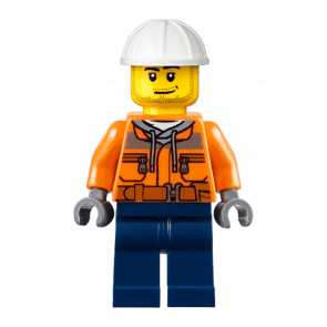 Фигурка Lego 973pb1895 Worker Male Chest Pocket Zippers City Construction cty1154 Б/У